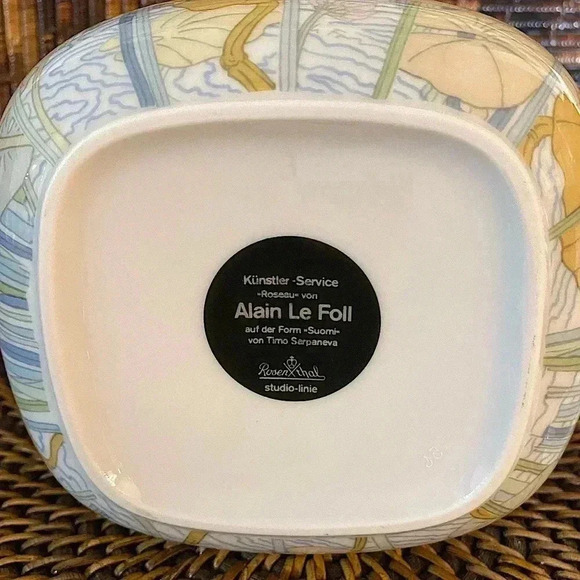 Rosenthal Vintage Porcelain Teapot Coffee Pot Alain Le Foll MCM Asian Floral - Picture 7 of 12